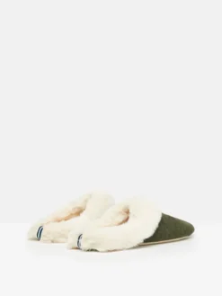Joules Women's Slippet Luxe Mule Slipper - Heritage Green -Lemieux Shop C48395s2