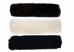 Cameo Lambswool Cheek Pieces - Black - Pair