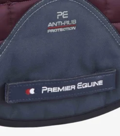 Premier Equine Capella CC Merino Wool Dressage Square Wine/Navy Wool -Lemieux Shop Capella CC Merino Wool Dressage Square Burgundy Navy Wool 5