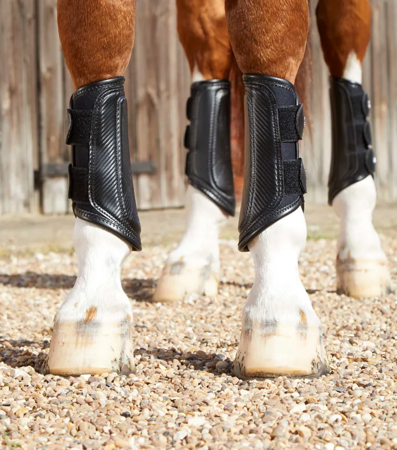 Premier Equine Carbon Air-Tech Double Locking Brushing Boots Black 2 Premier Equine Carbon Air-Tech Double Locking Brushing Boots Black - Image 2