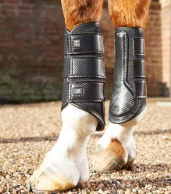 Premier Equine Carbon Air-Tech Single Locking Brushing Boots Black