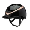 Charles Owen Halo Hat Black Gloss / Rose Gold