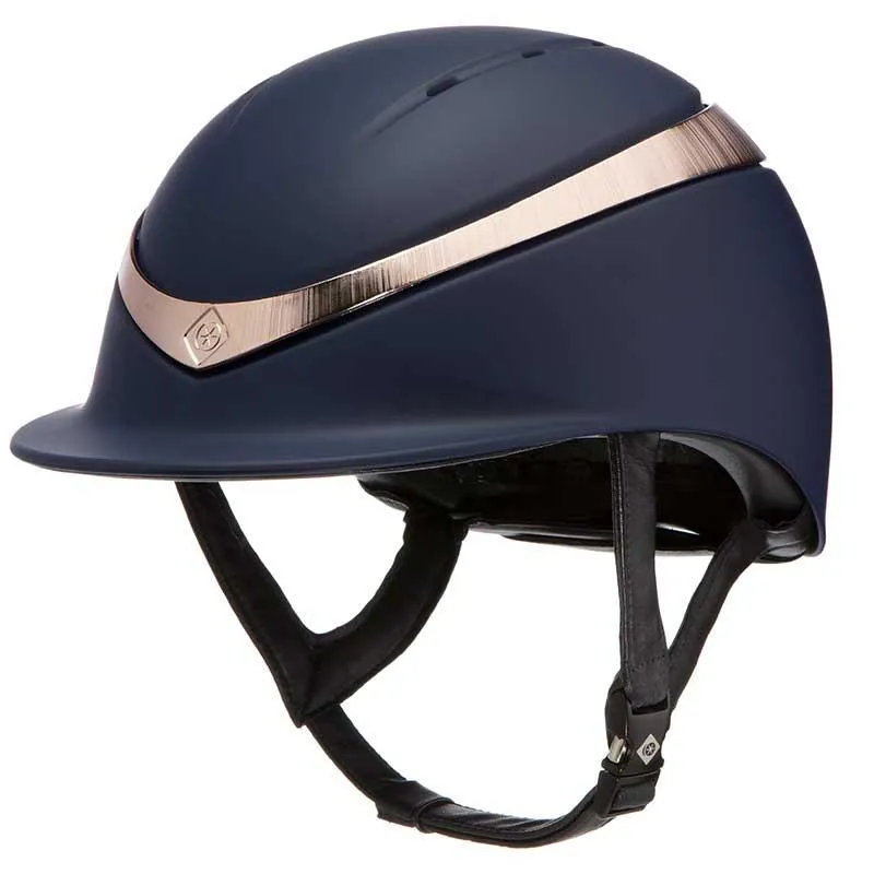 Charles Owen Halo Hat Navy Matt / Rose Gold 1 Charles Owen Halo Hat Navy Matt / Rose Gold