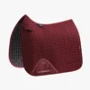 Premier Equine Close Contact Cotton Dressage Saddle Pad Burgundy