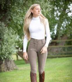 Premier Equine Coco II Ladies Gel Full Seat Riding Breeches Walnut