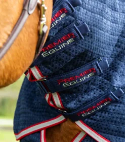 Premier Equine Combo Dry-Tech Horse Cooler Rug Navy -Lemieux Shop Combo Navy 4