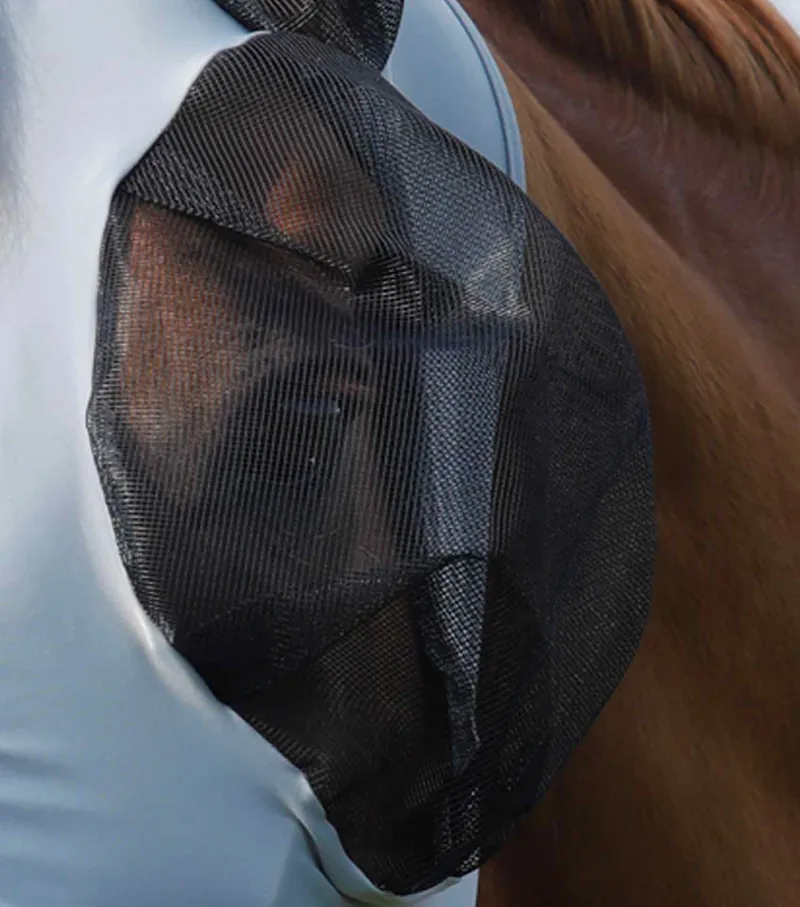 Premier Equine Comfort Tech Lycra Fly Mask Grey 3 Premier Equine Comfort Tech Lycra Fly Mask Grey - Image 3