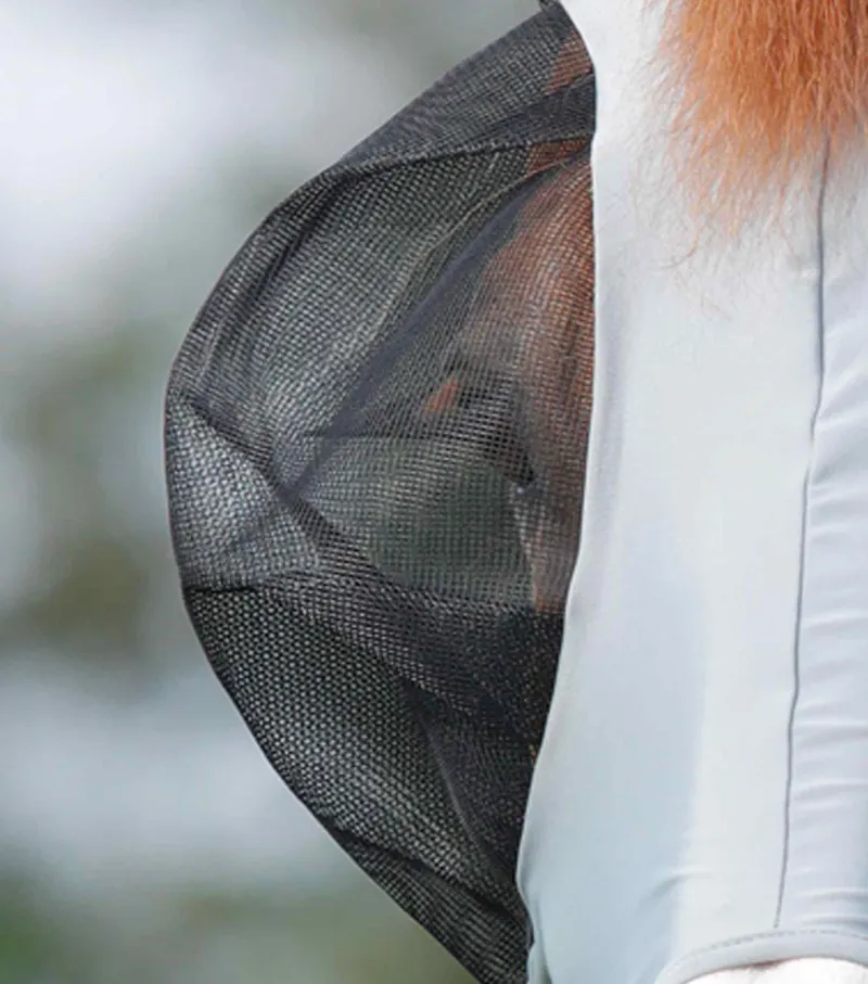 Premier Equine Comfort Tech Lycra Fly Mask Grey 6 Premier Equine Comfort Tech Lycra Fly Mask Grey - Image 6
