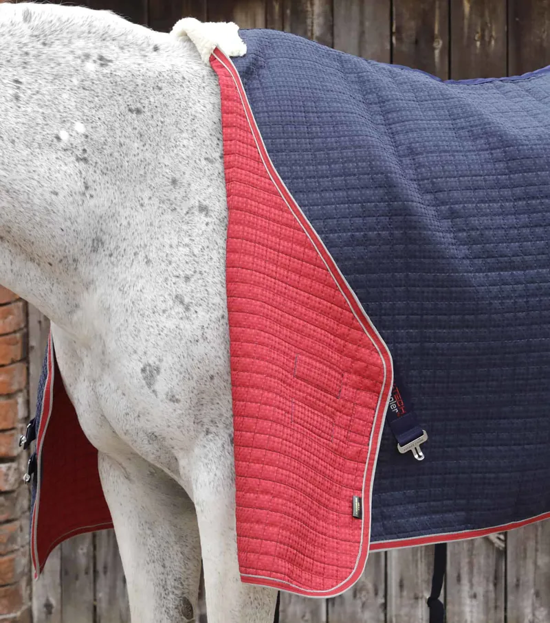 Premier Equine Dry-Tech Horse Cooler Rug Navy 3 Premier Equine Dry-Tech Horse Cooler Rug Navy - Image 3