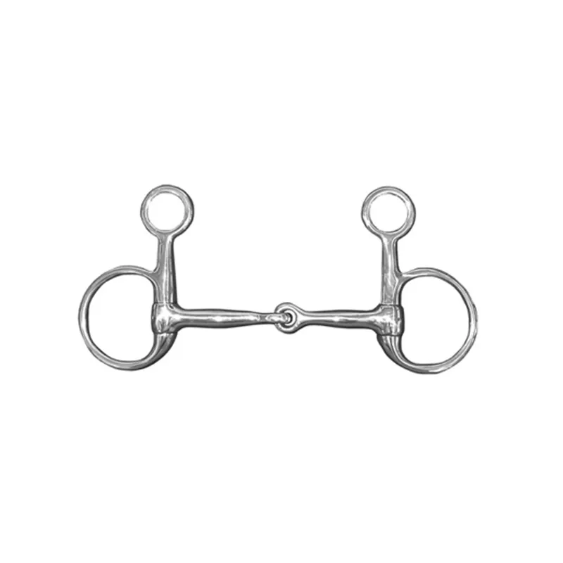JHL Pro Steel Hanging Mouth Filet Baucher Snaffle Bit In Silver 1 JHL Pro Steel Hanging Mouth Filet Baucher Snaffle Bit In Silver