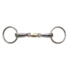 JHL Pro Steel Hollow Loose Ring Snaffle Bit W/Brass Lozenge In Silver