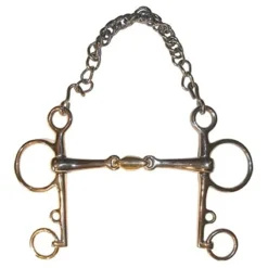 JHL Pro Steel Pelham W/Brass Lozenge In Gold