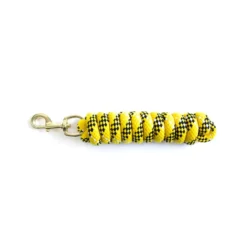 KM Elite Cotton 7ft Double Braided Leadrope In Yellow