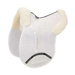 KM Elite Half Lined GP Numnah In White/Natural