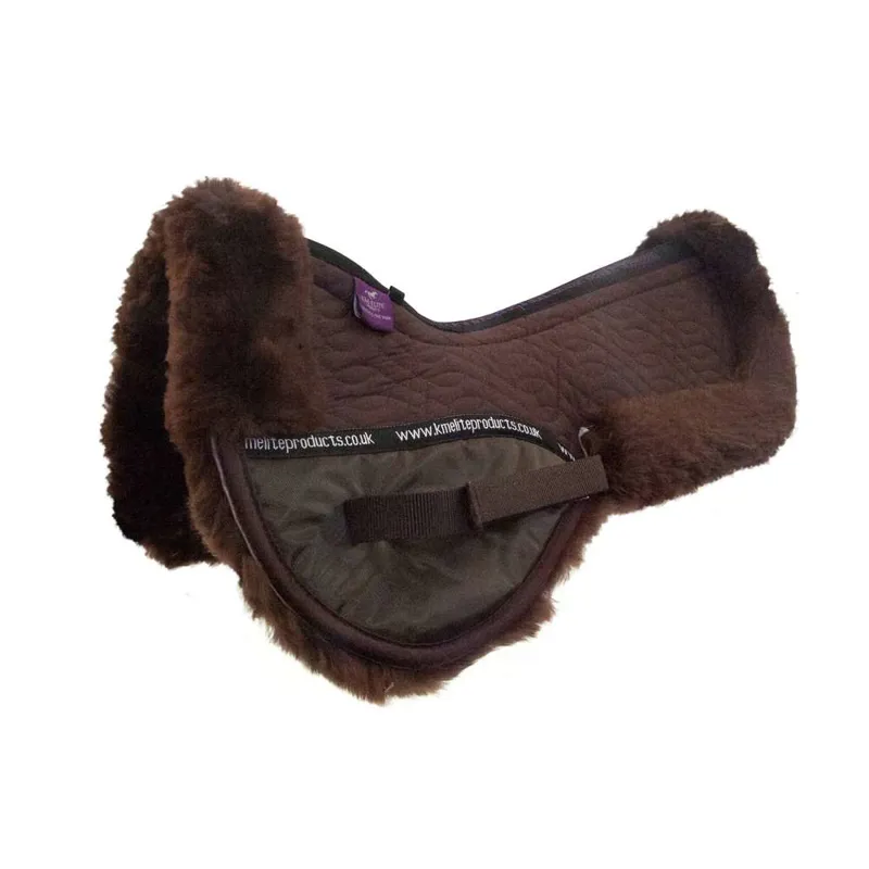 KM Elite High Wither Half Pad In Brown/Brown 1 KM Elite High Wither Half Pad In Brown/Brown