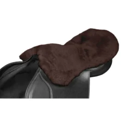 KM Elite Lambswool Large Seat Saver In Mocha