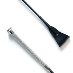 KM Elite Short Jump Whip W/Crystal Grip In White