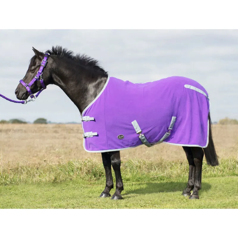 Mark Todd Fleece Pony Rug In Purple/Grey 1 Mark Todd Fleece Pony Rug In Purple/Grey