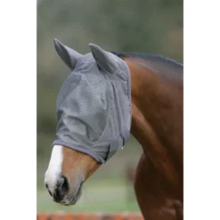 Mark Todd Full Fly Mask W/Ears In Grey