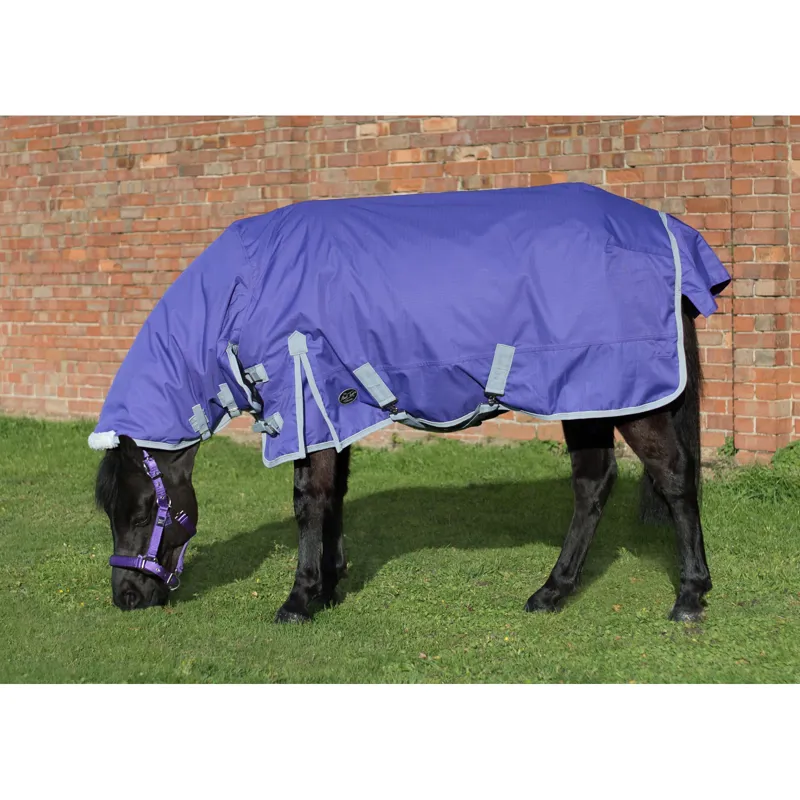 Mark Todd Mediumweight Pony Turnout Combo Rug In Purple/Grey 1 Mark Todd Mediumweight Pony Turnout Combo Rug In Purple/Grey