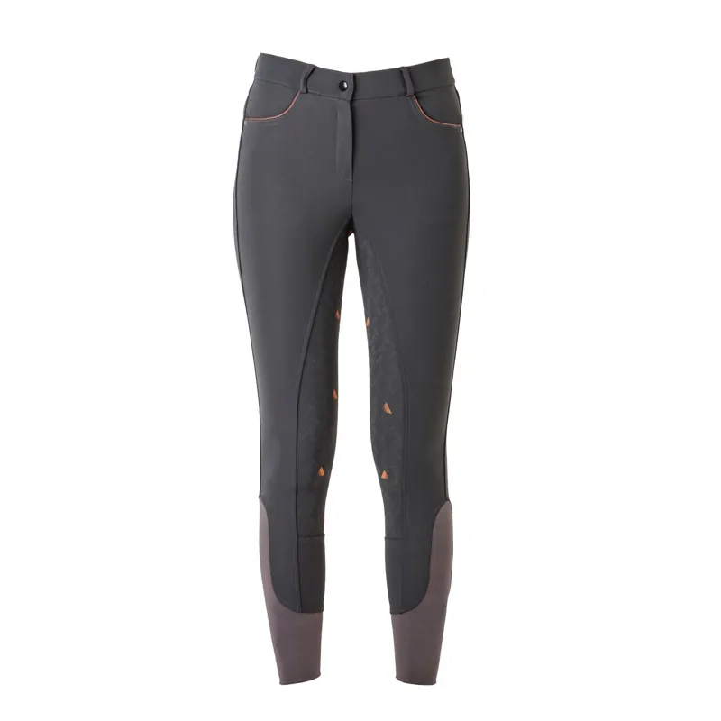 Mark Todd Elisabeth Sport Womens Breeches In Anthracite/Orange 1 Mark Todd Elisabeth Sport Womens Breeches In Anthracite/Orange
