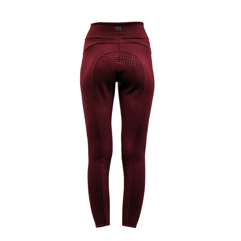 Mark Todd Winter Riding Leggings In Burgundy 2 Mark Todd Winter Riding Leggings In Burgundy - Image 2