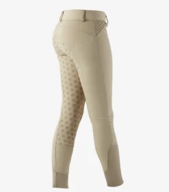 Premier Equine Ellia Girls Full Seat Competition Breeches Beige