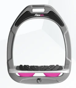 Flex-On Green Composite Stirrups - Silver Grey IUG Grey/Pink