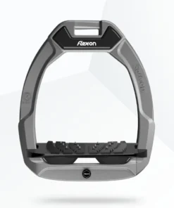 Flex-On Safe-On Stirrups - Silver Grey IUG Black/Black