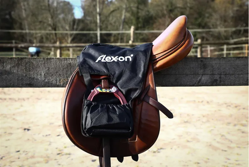 Flex-On Stirrup Cover - Black 2 Flex-On Stirrup Cover - Black - Image 2