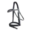 GFS Crystal Flash Bridle With Rubber Reins - Black
