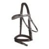 GFS Crystal Flash Bridle With Rubber Reins - Havana