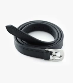 Premier Equine German Aniline Stirrup Leathers Black