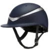 Charles Owen Halo Luxe Hat Navy Matt / Platinum Wide Peak