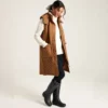Joules Women's Chatsworth Longline Quilted Gilet - Rust