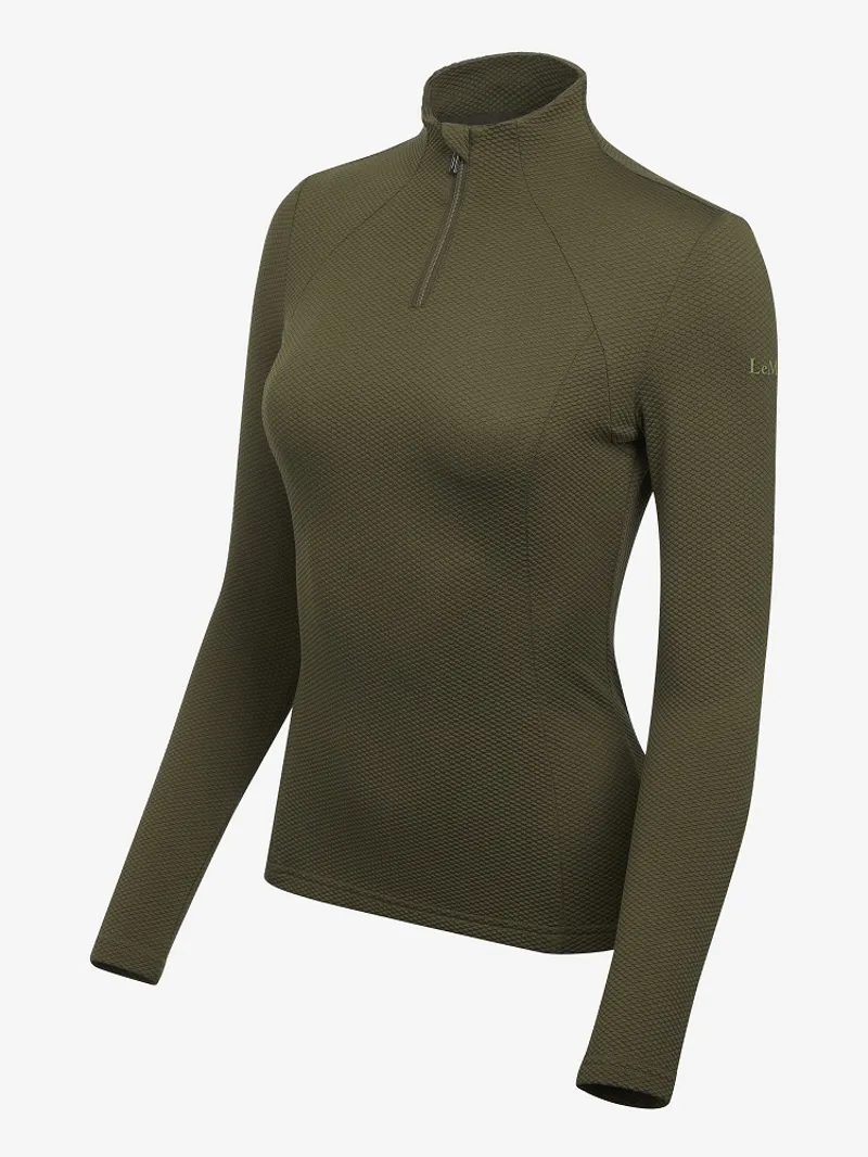 LeMieux Alice Quarter Neck Zip Moss 2 LeMieux Alice Quarter Neck Zip Moss - Image 2