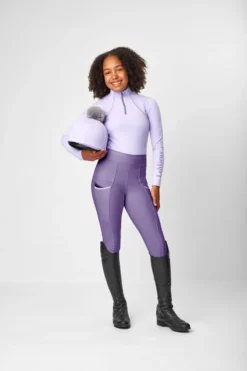 LeMieux Young Rider Base Layer Wisteria 7 LeMieux Young Rider Base Layer Wisteria -Lemieux Shop IT02996 studio YRbaselayer wisteria 1