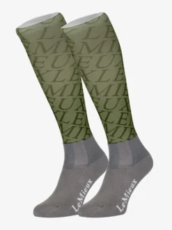 LeMieux Footsie Socks Fleur Moss