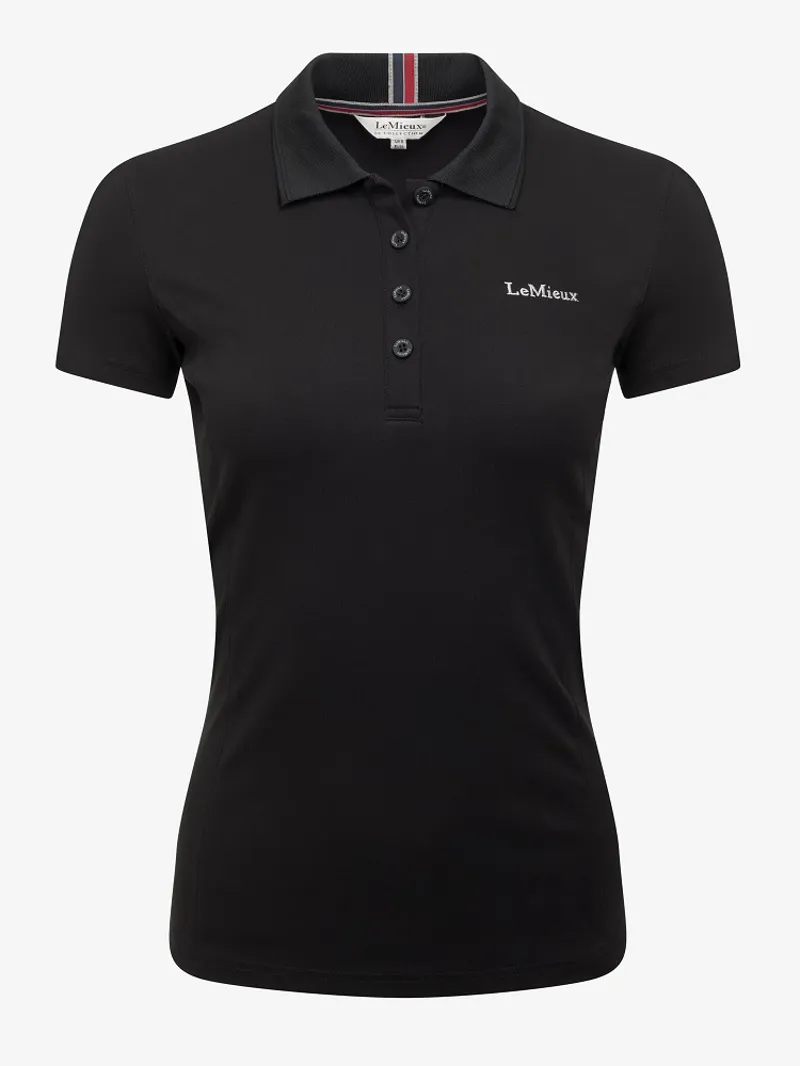 LeMieux Elite Ladies Polo Shirt II Black 1 LeMieux Elite Ladies Polo Shirt II Black