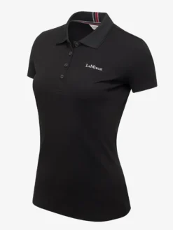 LeMieux Elite Ladies Polo Shirt II Black 7 LeMieux Elite Ladies Polo Shirt II Black -Lemieux Shop IT03165 product eliteladiespoloshirt black 2