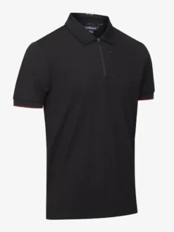LeMieux Mens Elite Zip Polo Shirt Black -Lemieux Shop IT03167 product menselitezippolo black 3