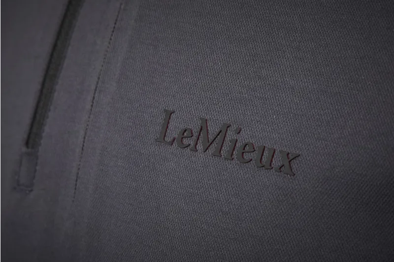 LeMieux Mens Elite Zip Polo Shirt Charcoal 6 LeMieux Mens Elite Zip Polo Shirt Charcoal - Image 6