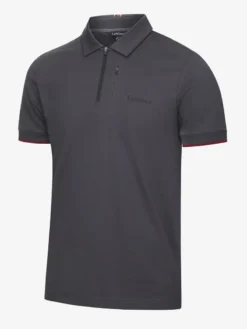 LeMieux Mens Elite Zip Polo Shirt Charcoal 8 LeMieux Mens Elite Zip Polo Shirt Charcoal -Lemieux Shop IT03168 product menselitezippolo charcoal 2
