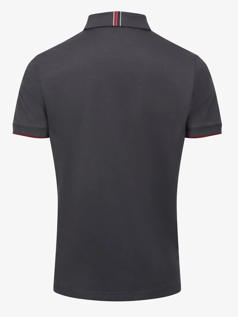 LeMieux Mens Elite Zip Polo Shirt Charcoal 5 LeMieux Mens Elite Zip Polo Shirt Charcoal - Image 5