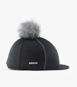 Premier Equine Jersey Hat Silk With Faux Fur Pom Pom Black -Lemieux Shop Jersey Hat Silk with Faux Fur Pom Pom Black 3