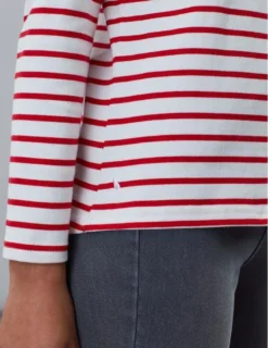 Joules Harbour Luxe Long Sleeve Jersey Top Cream Red Stripe UK8 10 Joules Harbour Luxe Long Sleeve Jersey Top Cream Red Stripe UK8 -Lemieux Shop Joules Harbour Luxe Long Sleeve Jersey Top 4
