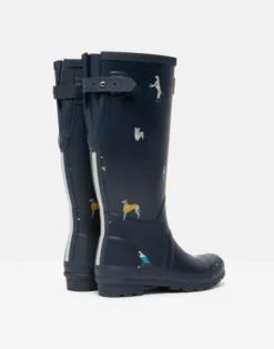 Joules Welly Print With Adjustable Back Gusset Navy Dogs -Lemieux Shop Joules Welly Print With Adjustable Back Gusset Navy Dogs 4