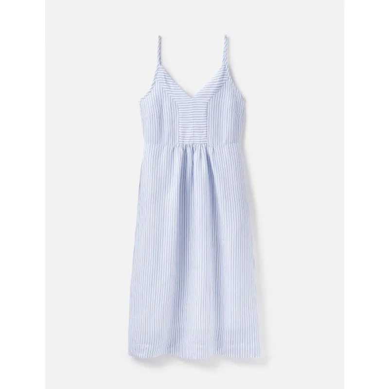 Joules Zoey V Neck Strappy Dress With Lined Skirt Blue Stripe UK18 2 Joules Zoey V Neck Strappy Dress With Lined Skirt Blue Stripe UK18 - Image 2