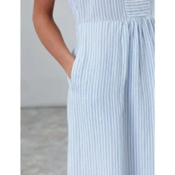 Joules Zoey V Neck Strappy Dress With Lined Skirt Blue Stripe UK18 6 Joules Zoey V Neck Strappy Dress With Lined Skirt Blue Stripe UK18 -Lemieux Shop Joules Zoey V Neck Strappy Dress with Lined Skirt 4