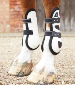 Premier Equine Kevlar Airtechnology Tendon Boots White